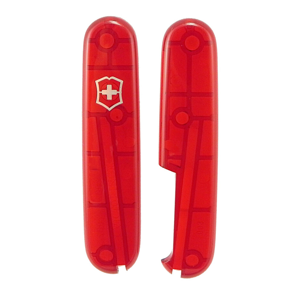 (translucent red) Victorinox Scales for 91mm Swiss Army Genuine Swiss made Celidor plastic