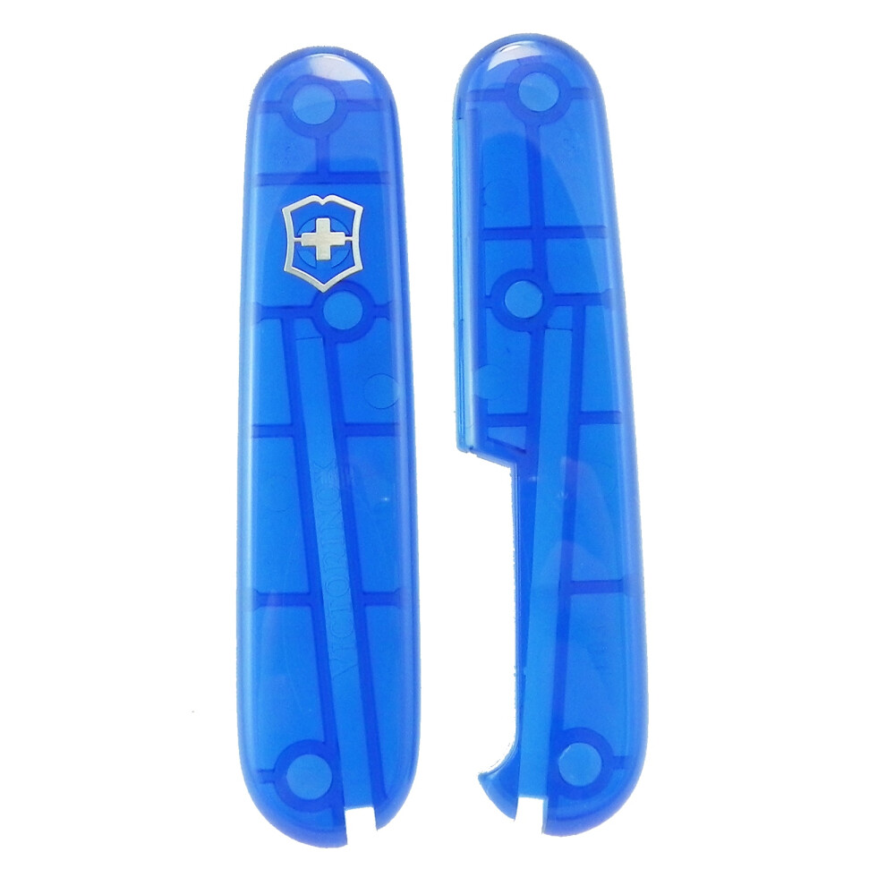 (translucent blue) Victorinox Scales for 91mm Swiss Army Genuine Swiss made Celidor plastic