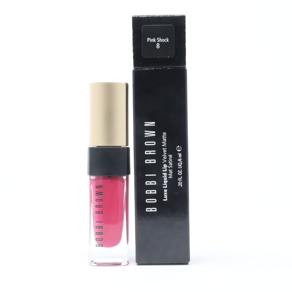 (Pink Shock 8) Bobbi Brown Luxe Liquid Lip Gloss 0.20oz/6ml New With Box