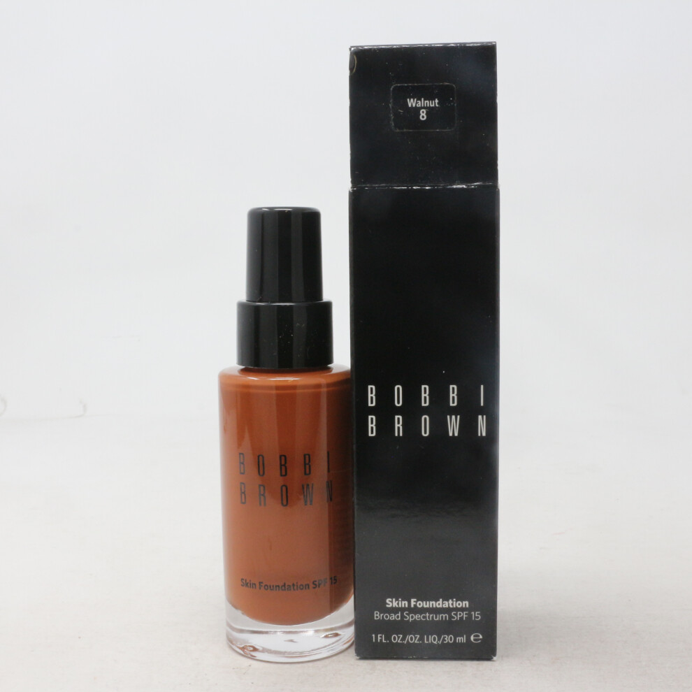 (Walnut 8) Bobbi Brown Skin Foundation Spf 15  1.0oz/30ml New
