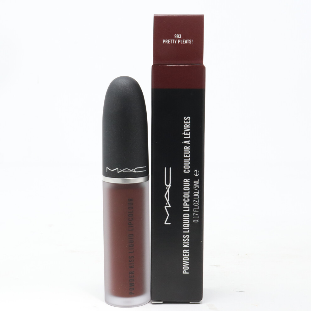 (993 Pretty Pleats!) Mac Powder Kiss Liquid Lipcolour  0.17oz/5.0ml New With Box