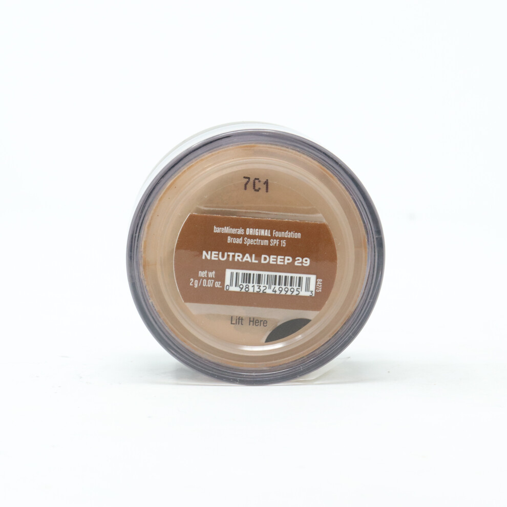 (Neutral Deep 29) Bareminerals Original Powder Foundation Spf 15  0.07oz/2g New