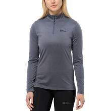 (XL, Dolphin) Jack Wolfskin Womens Sky Thermal Half Zip Baselayer Fleece Top