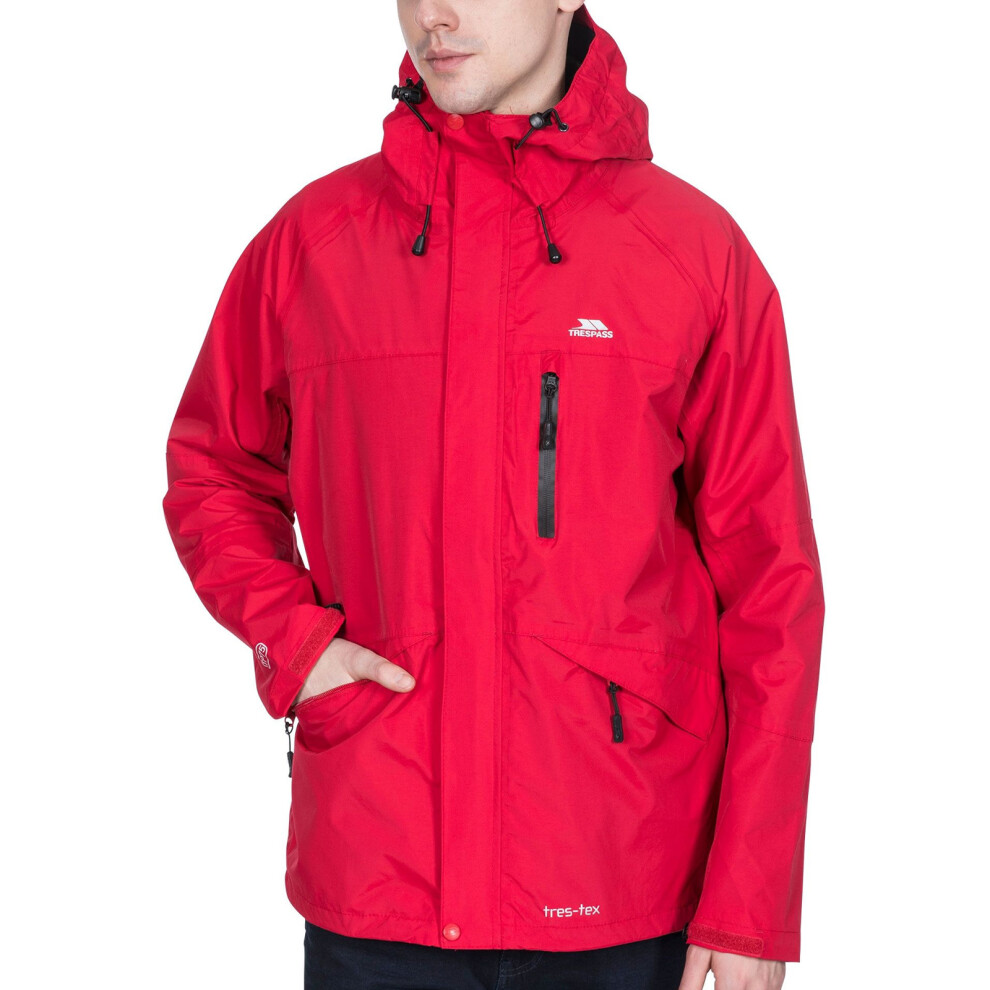 Trespass Men's Waterproof Windproof Jacket Corvo Red Xxl - Image 2