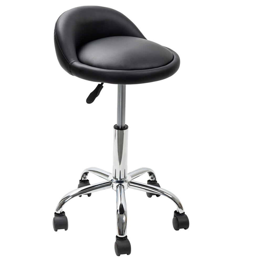 Salon Stool Hydraulic Adjustable Swivel Chair on Wheels Barber Chair