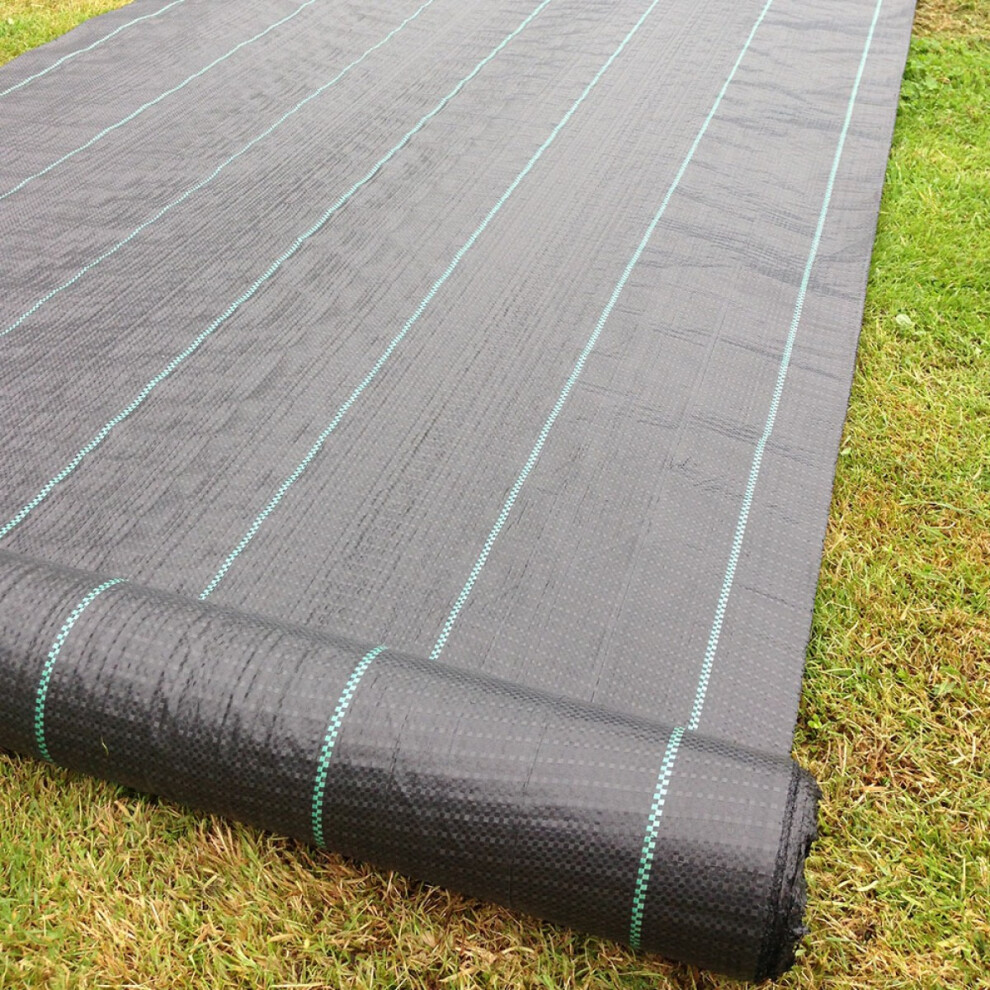 Yuzet (5M X 10M) 5M Wide 100Gsm Hv Duty Ground Cover Weed Control Fabric Membrane Driveway