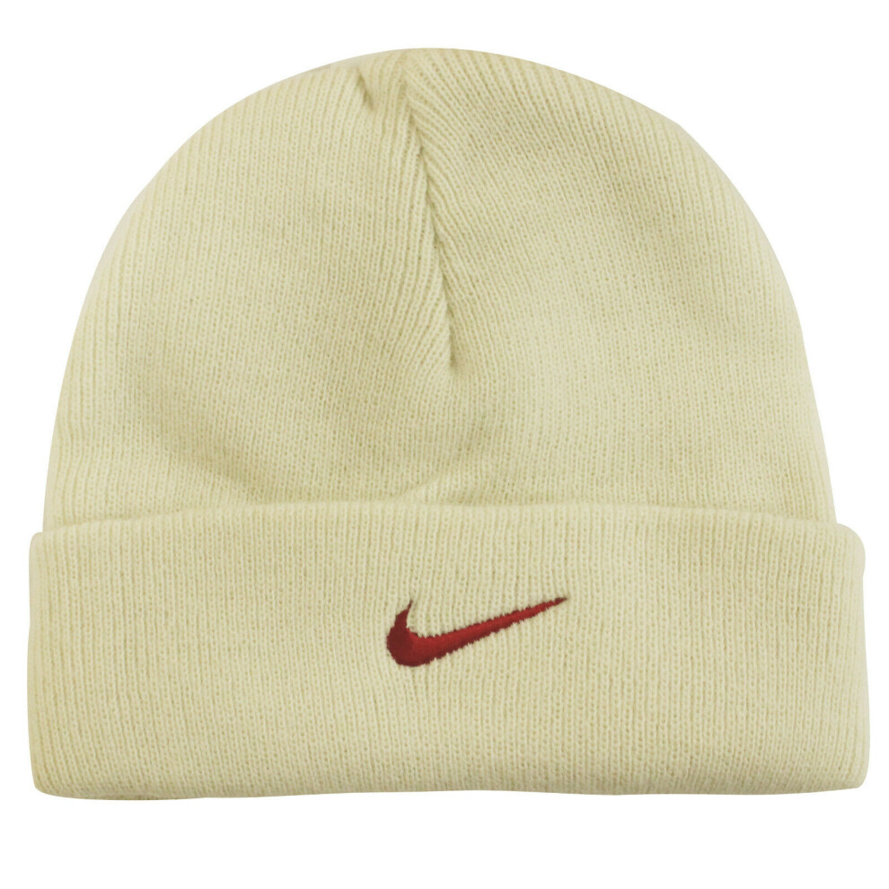 Nike Baby Unisex Boys Girls Fitted Beanie Hat Cream 568358 204 A3 (UK One Size)