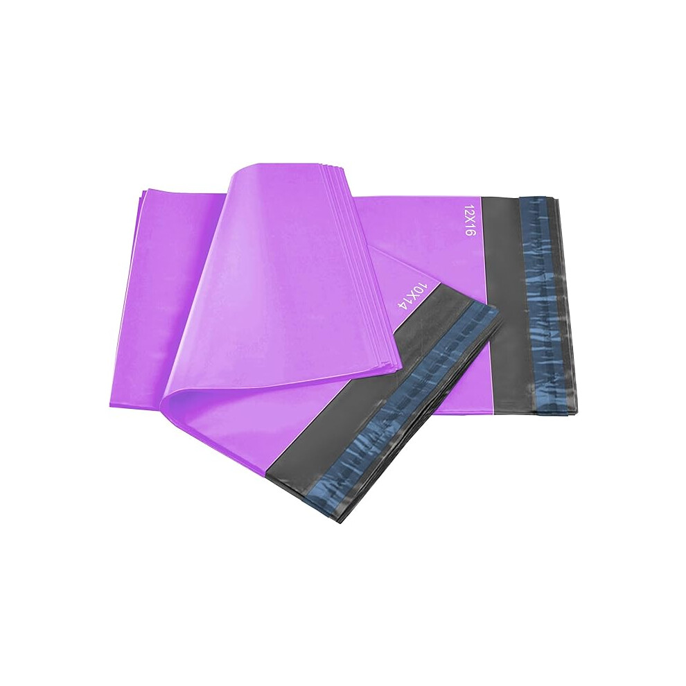 50 Purple Mailing Poly Postal Self Seal Bags 2 Sizes 25 from Each iSOUL Small to Large Mailing Bags Postage Packaging Assorted Mailers