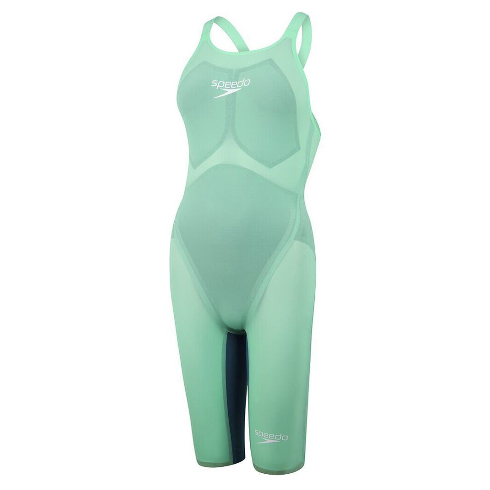 (23) Speedo Fastkin LZR Pure Valor Green Womens Closedback Kneeskin Swimwear 8 11979D881 (UK )