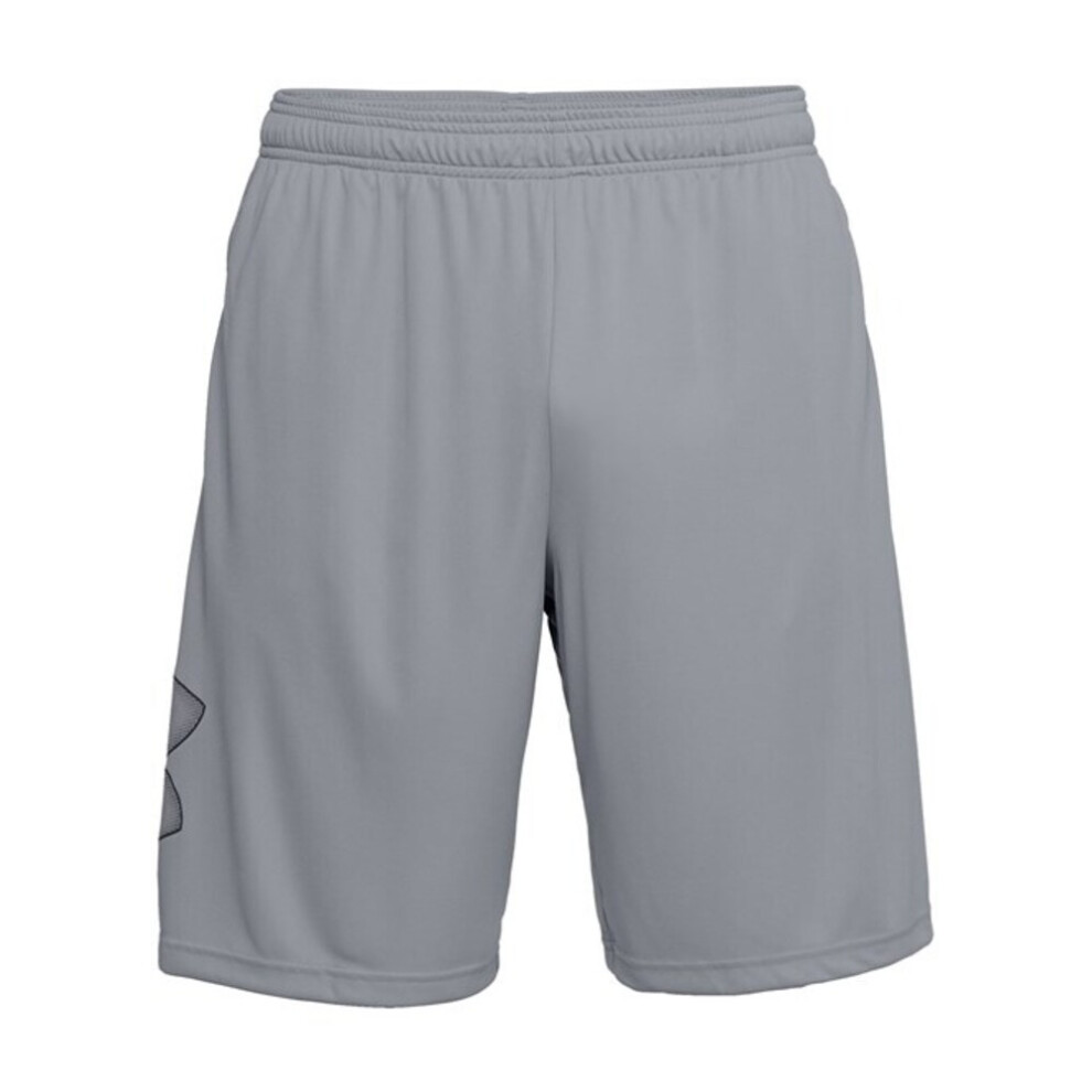 (L, Steel Grey/Black) Under Armour Mens Tech Shorts