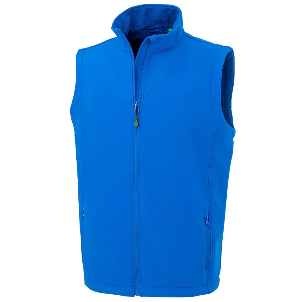 (L, Royal Blue) Result Genuine Recycled Mens Softshell Printable Body Warmer