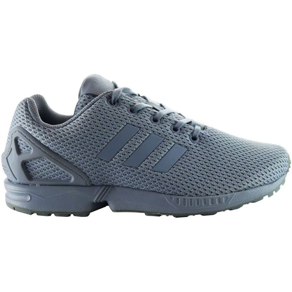 (6 (Adults')) Adidas ZX Flux J Lace-Up Blue Synthetic Kids Trainers BB2418