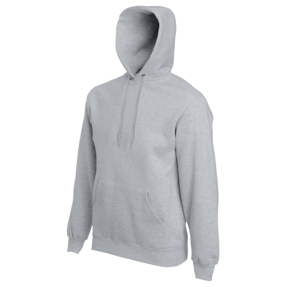 (L, Heather Grey) Fruit Of The Loom Mens Premium 70/30 Hooded Sweatshirt / Hoodie