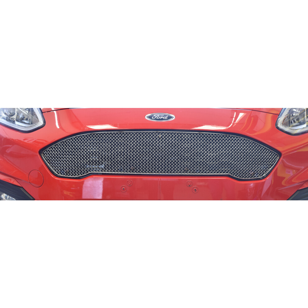 (Silver) Ford Fiesta St Line Mk8 - Upper Grille (2018 -) Silver 5060468073386