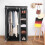 Canvas Wardrobe Organizer - Double Tall - Black 1
