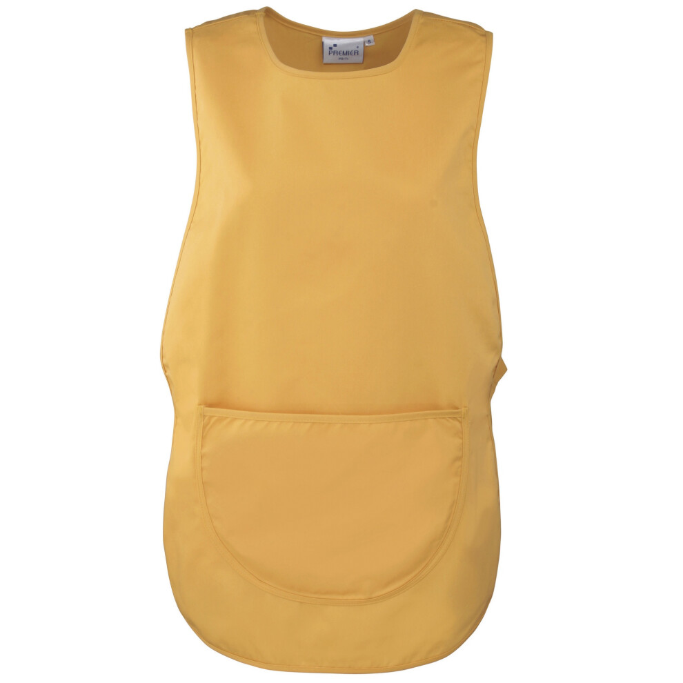 (L, Sunflower) Premier Ladies/Womens Pocket Tabard / Workwear