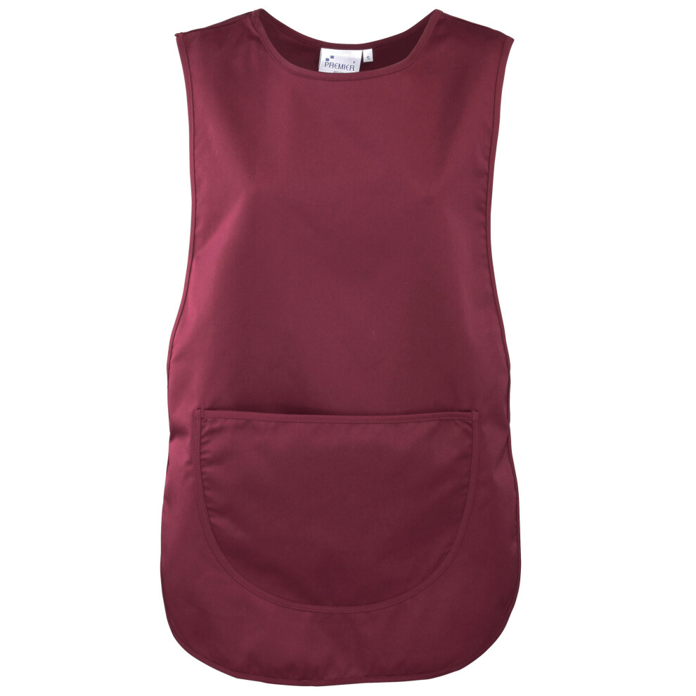 (3XL, Burgundy) Premier Ladies/Womens Pocket Tabard / Workwear