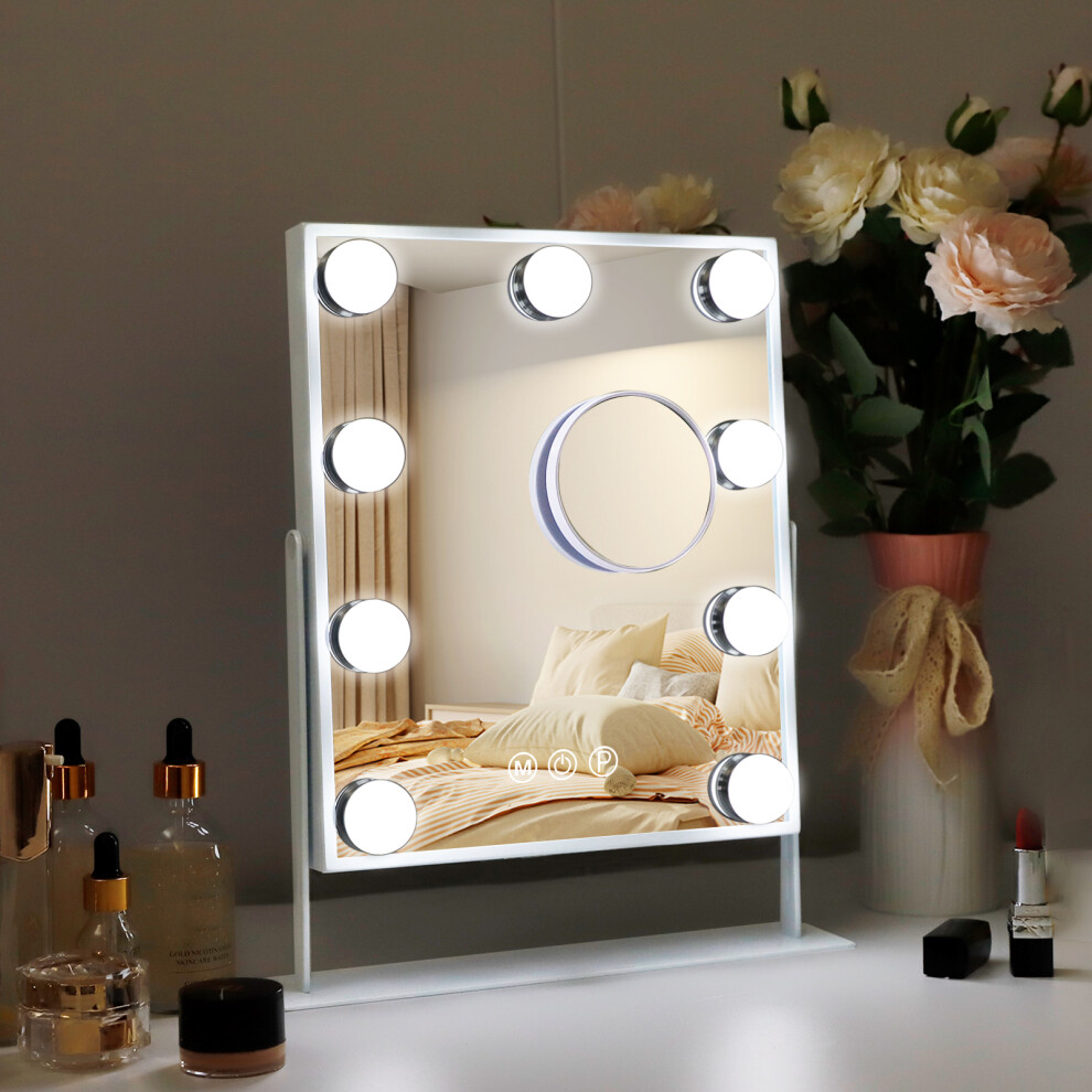 FENCHILIN 25x30cm Hollywood Vanity Mirror with Lights