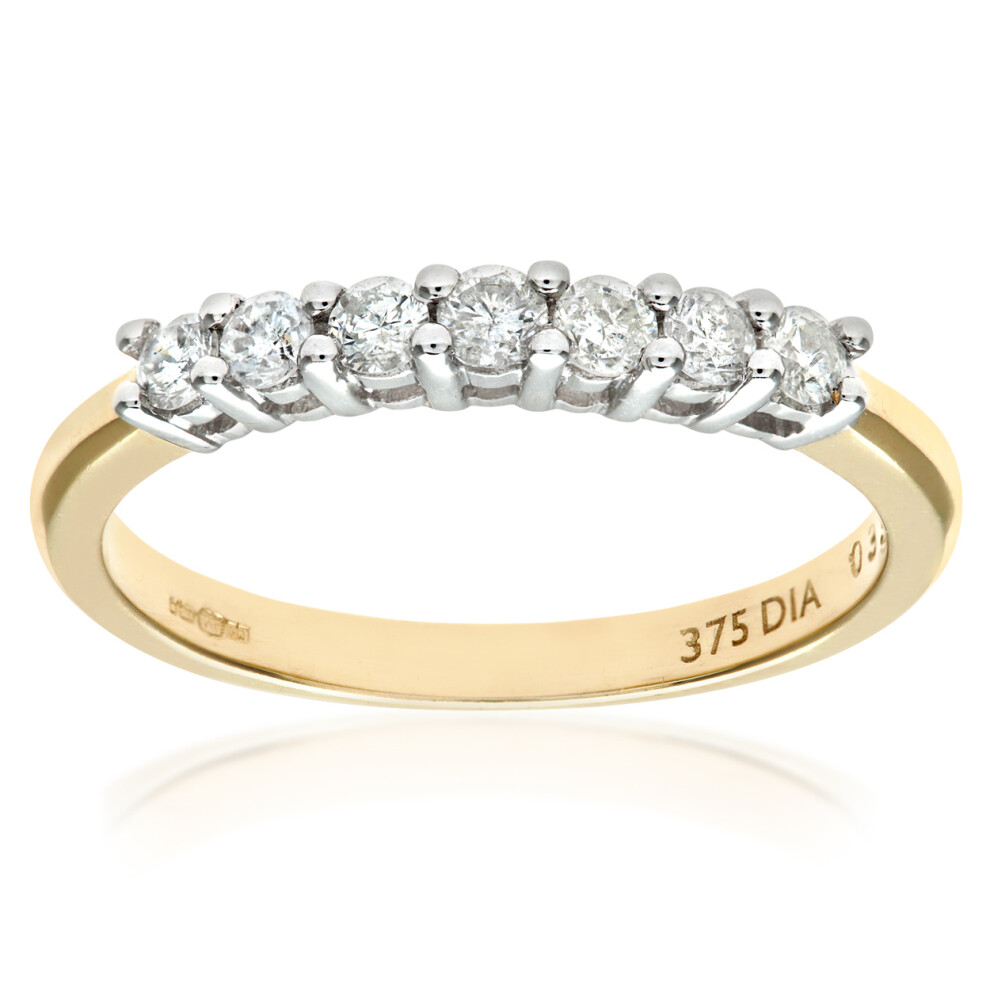 (P) Jewelco London 9ct Yellow Gold Diamond Eternity Ring-image-OPC-P8HKGVG-NEW