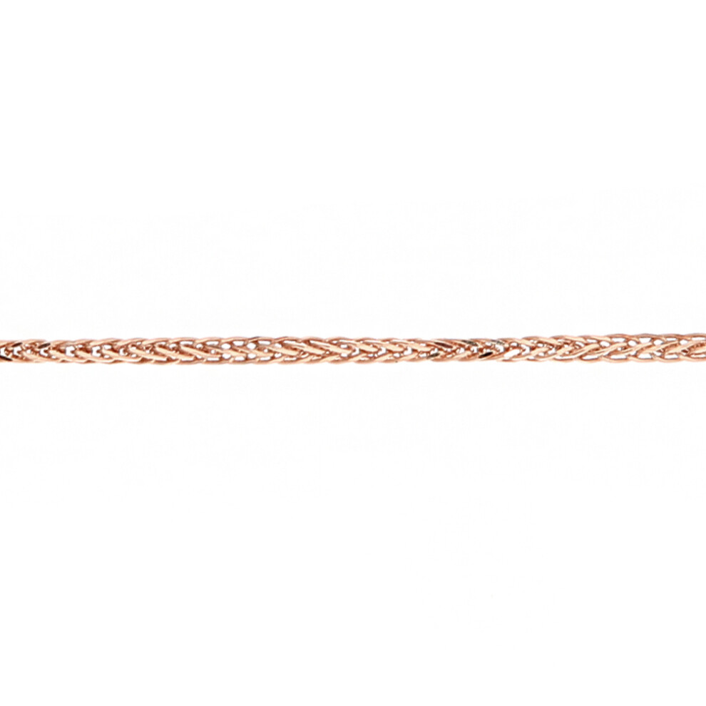 (18) Jewelco London 9ct Rose Gold 16" Foxtail Pendant Chain