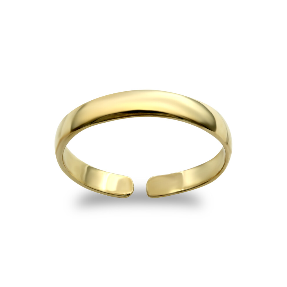 Solid 9ct Gold  D-Shape Band Toe Ring 2.5mm - JTR003