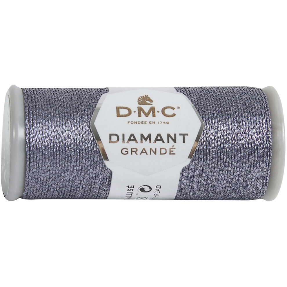 DMC Diamant Metallic Thread 38.2yd-Anthracite Grey 380-D317