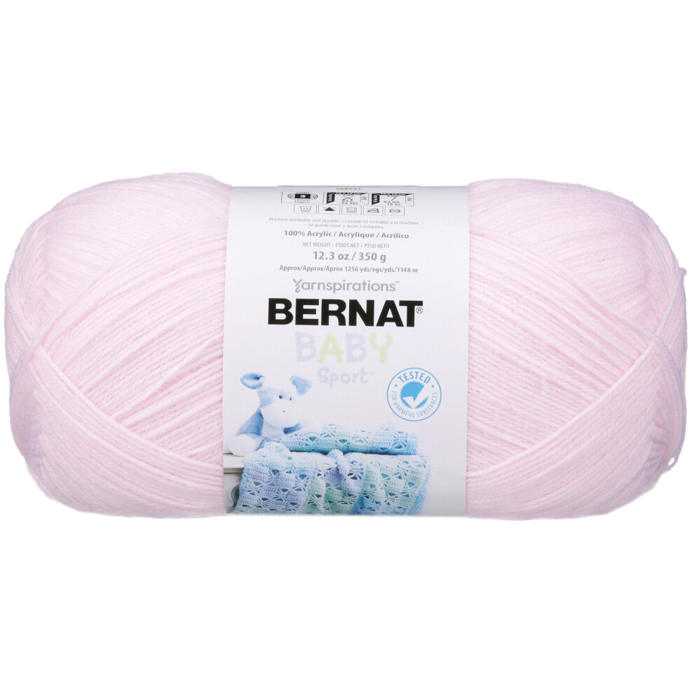 Bernat Baby Sport Big Ball Yarn Solids-Baby Pink 163121-21420