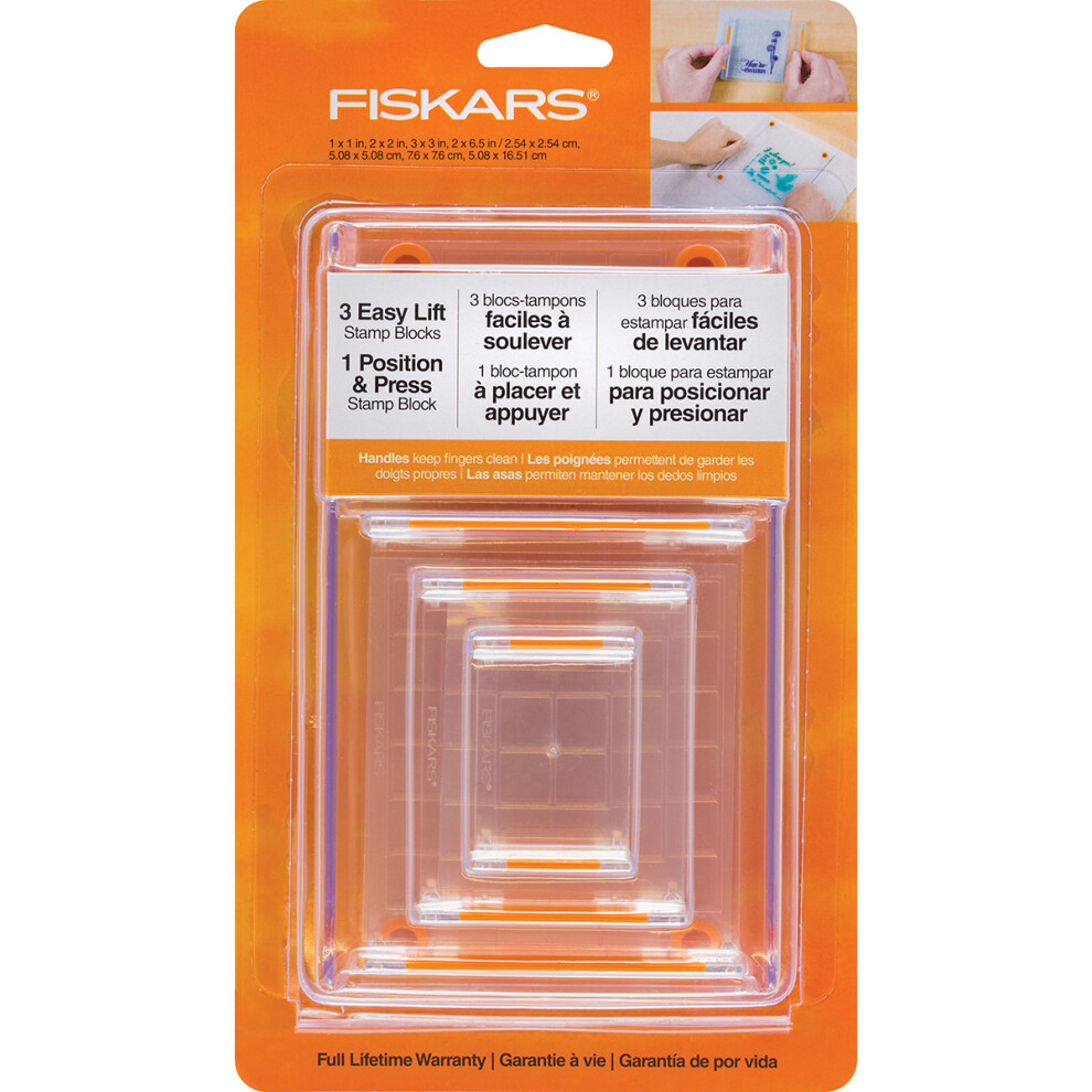 Fiskars Stamp Block Set 6"X.65"X9.25"-4 Pieces 106150