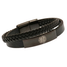 Celtic FC Schwarzes Lederarmband