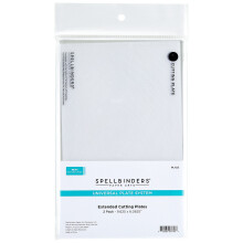 Spellbinders Cutting Plates Extended 2-pack PL123, 9.625 x 6.0625 in, Clear Polycarbonate for Die-Cutting & Embossing Folders