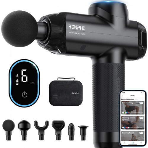 RENPHO RENPHO - Massagepistole Power+ Thermacool - Bluetooth - Schwarz