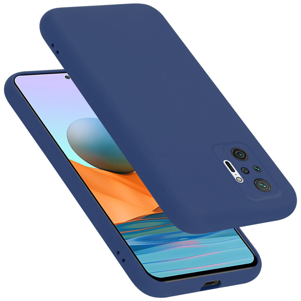 (LIQUID BLUE) Cadorabo Case for Xiaomi RedMi NOTE 10 PRO Cover Protection TPU Silicone Gel