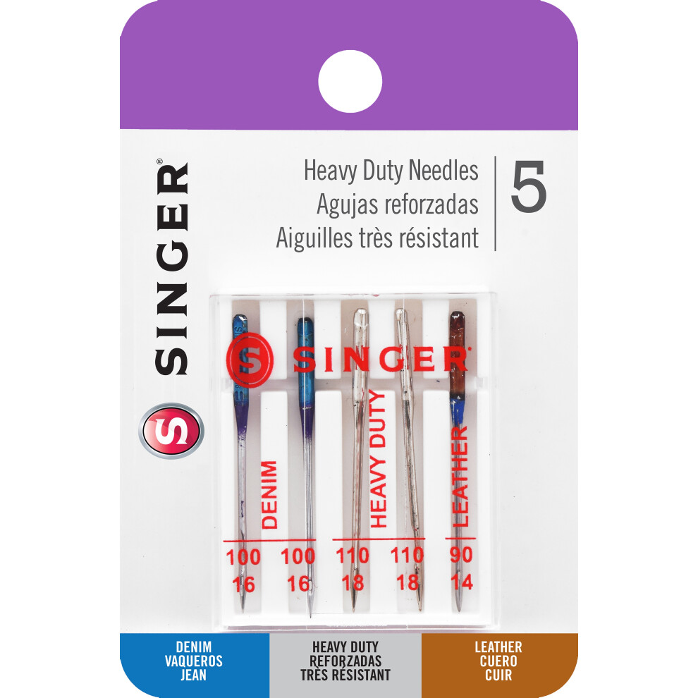 Singer Universal Heavy-Duty Machine Needles-5/Pkg 04801