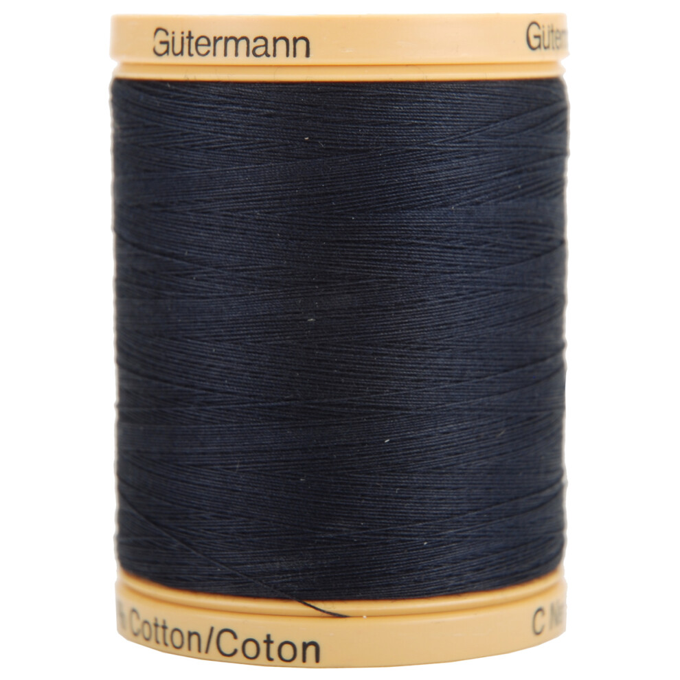 Gutermann Natural Cotton Thread Solids 876yd-Midnight Blue 800C-6210