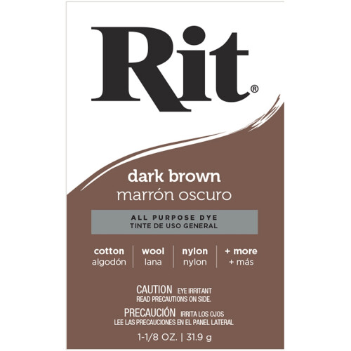 Rit Dye Powder-Dark Brown 3-25