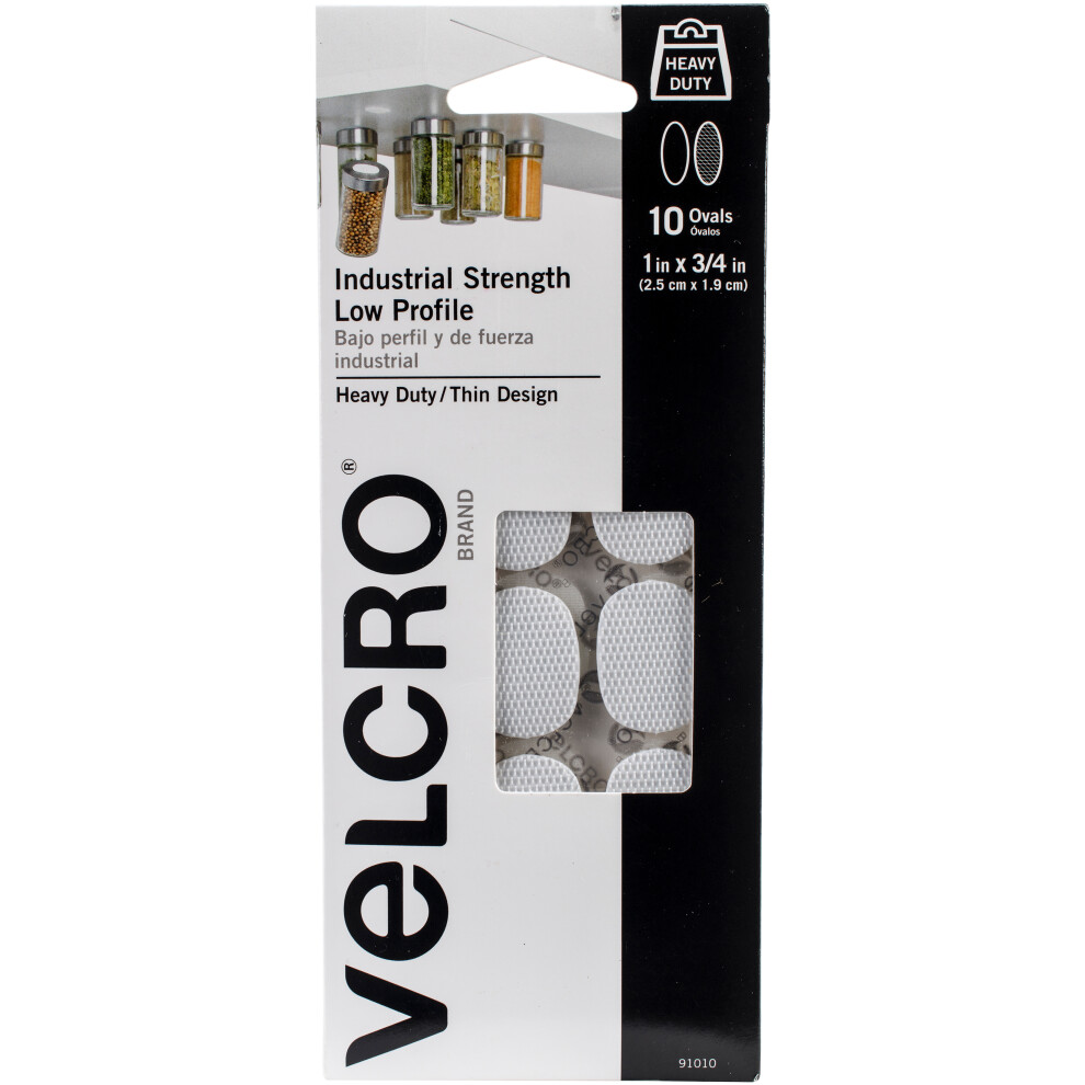 VELCRO(R) Brand Industrial Strength Coins 1"X.75" 10/Pkg-White 91010