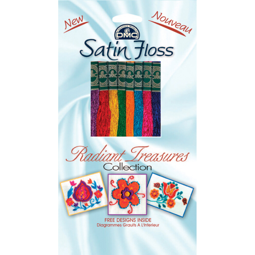 DMC Satin Floss Collection Pack 8.7yd 8/Pkg-Radiant Treasures 1008FPK1