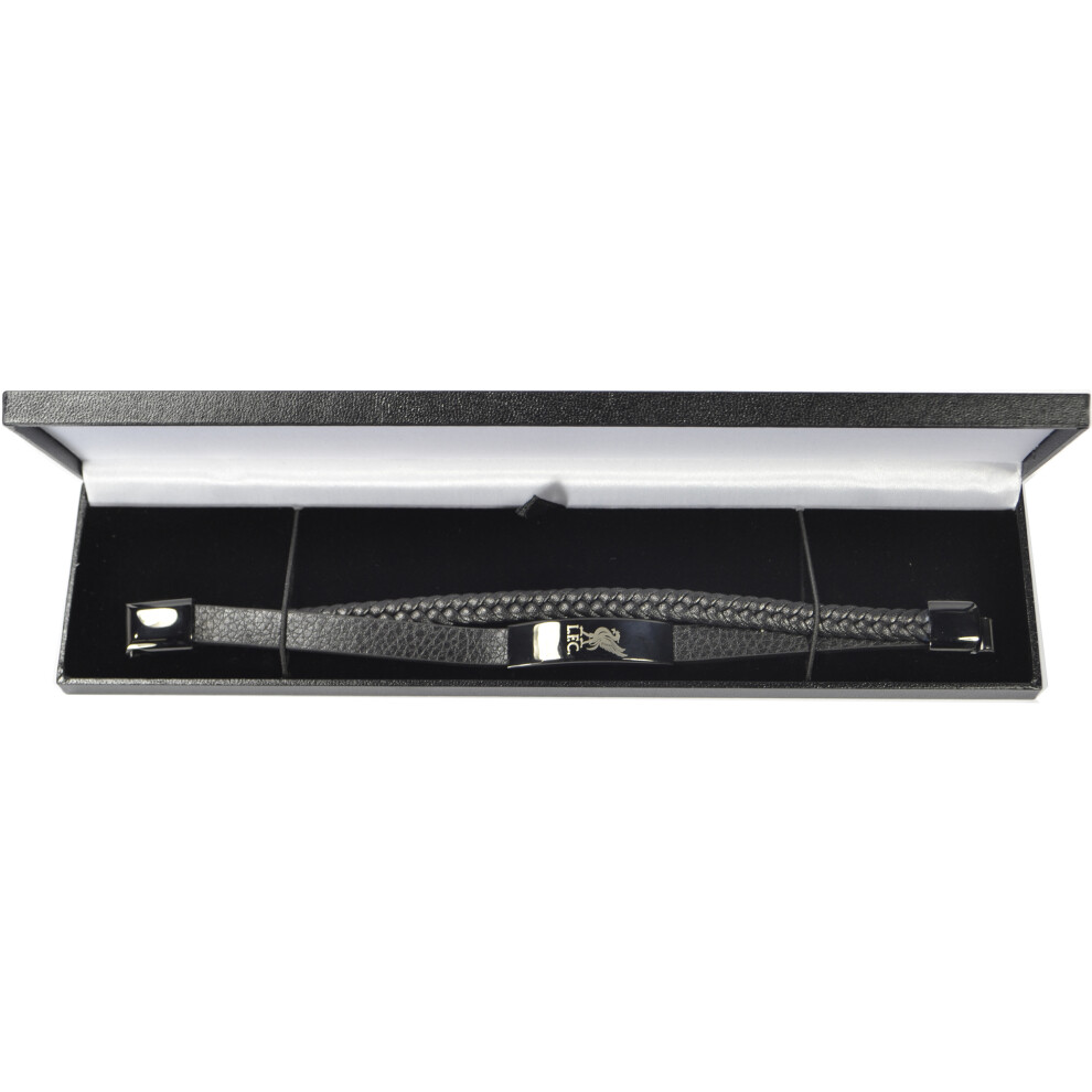 Liverpool Fc Leather Bracelet Black