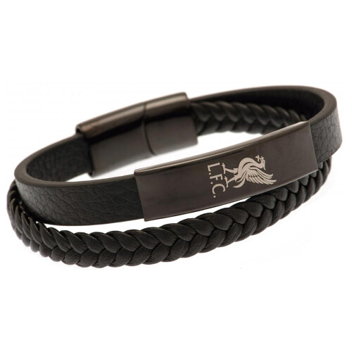 Liverpool FC Liverpool FC Black Leather Bracelet 2