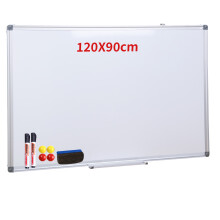 (120 x 90 cm) Whiteboard Magnetic Wall Mounted Aluminium Board Dry Erase Office Home School