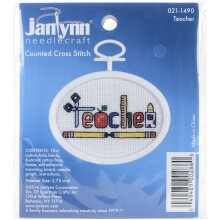 Tobin Janlynn Mini Cross Stitch Kit 2,75"" Ovaal-leraar (18 tellen)