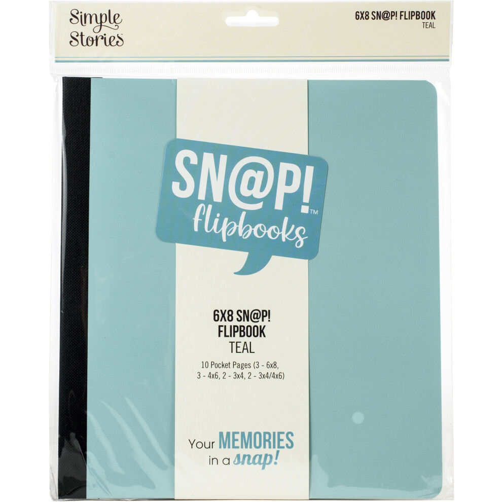 Simple Stories Sn@P! Flipbook 6"X8"-Teal Snap6x8f-13305