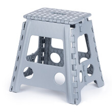 LIVIVO Folding Step Stool - Anti-Slip, 135kg Capacity, Folds to 1 Inch Thick with Carry Handle - Portable Stool for Home, Office, Garden (FS726)
