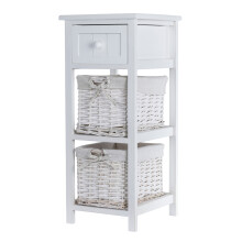 LIVIVO 'Shabby Chic' Wooden Bedside Cabinet - White