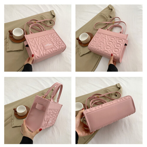 (Blue) Women Handbag PU Leather Tote Bag Casual Large Crossbody Shoulder Bags 2