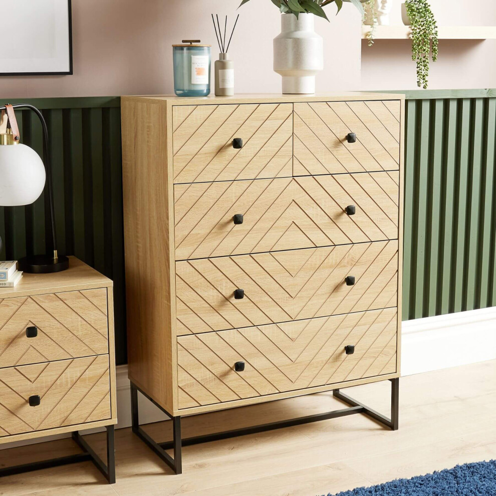 Aztec 5 Drawer Chest Bedroom Storage Unit