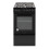 Willow Appliances Willow 62L Black Electric 50cm Single Cavity Cooker, Solid 4 Zone Hob 1