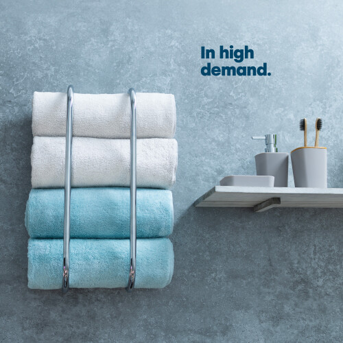 LIVIVO LIVIVO Wall-Mounted Chrome Towel Holder 1