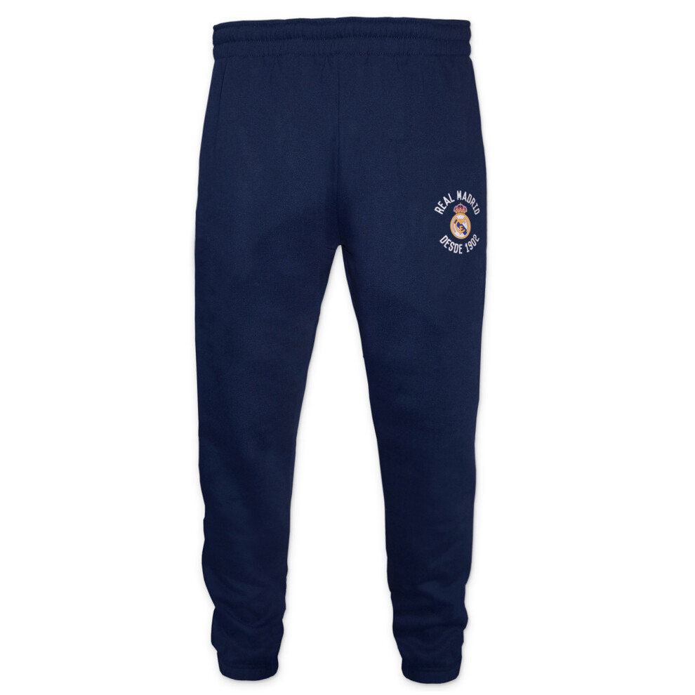 (6 Years) Real Madrid Boys Joggers Jog Pants Slim Fit Fleece Kids OFFICIAL Football Gift