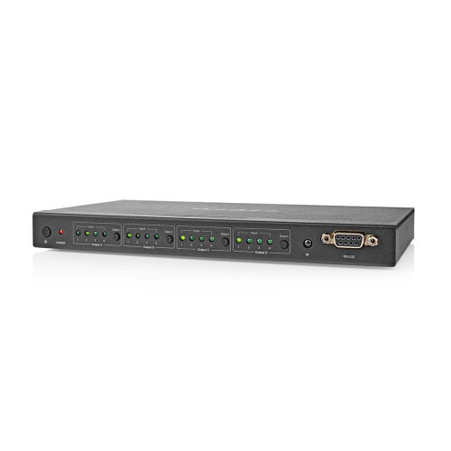 4x4 HDMI-Matrix-Switch, 4K@60Hz, Fernbedienung